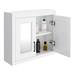 Chatsworth White 2-Door Mirror Cabinet - 690mm Wide with Matt Black Handles profile small image view 2 