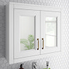 Chatsworth 690mm White 2-Door Mirror Cabinet profile small image view 1 