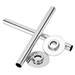 Arezzo Modern Angled Radiator Valves incl. 180mm Stand Pipes - Chrome profile small image view 3 