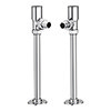 Arezzo Modern Angled Radiator Valves incl. 180mm Stand Pipes - Chrome profile small image view 1 