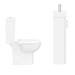 Milan Minimalist Compact Floor Standing Vanity Unit + Knedlington Close Coupled Toilet profile small image view 6 