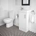 Milan Minimalist Compact Floor Standing Vanity Unit + Knedlington Close Coupled Toilet profile small image view 7 