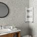 Milan Corner White 850 x 300 x 300 Heated Towel Rail profile small image view 2 