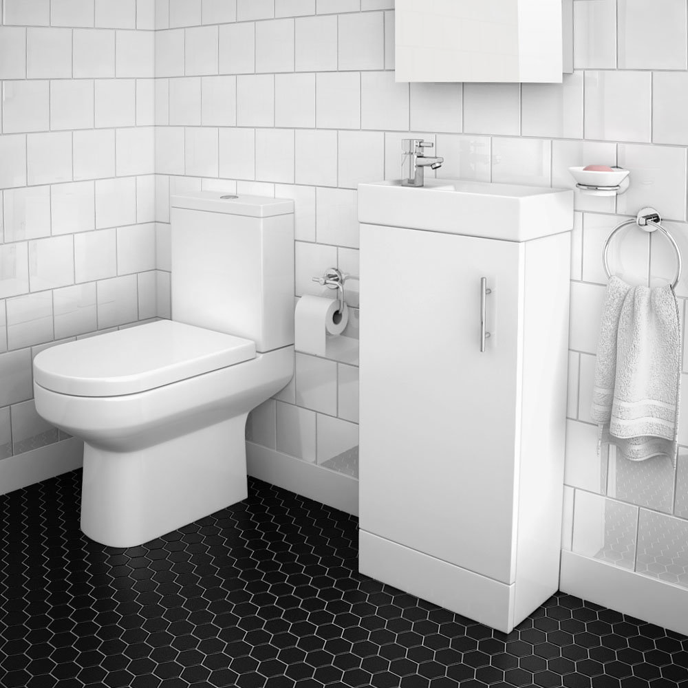Milan Minimalist Floor Standing Cloakroom Suite Victorian Plumbing.co.uk