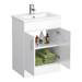 Toreno Cloakroom Suite inc. Modern Toilet (White Gloss) profile small image view 2 