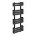 Milan Curved Anthracite 1200 x 500 Designer Flat Panel Heated Towel Rail - 11 Sections profile small image view 4 