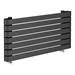 Milan Curved Anthracite 1000 x 500 Horizontal Designer Flat Panel Heated Towel Rail profile small image view 3 