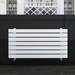 Milan Curved White 1000 x 500 Horizontal Designer Flat Panel Heated Towel Rail profile small image view 2 