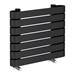 Milan Curved Anthracite 600 x 500 Horizontal Designer Flat Panel Heated Towel Rail profile small image view 3 