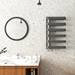 Milan Curved Anthracite 850 x 500 Designer Flat Panel Heated Towel Rail - 6 Sections profile small image view 3 