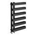Milan Curved Anthracite 850 x 500 Designer Flat Panel Heated Towel Rail - 6 Sections profile small image view 4 