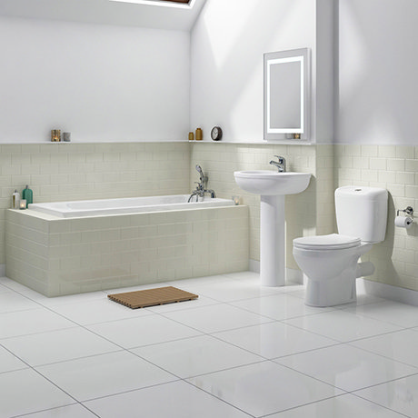 Melbourne 5 Piece Bathroom Suite - 3 Bath Size Options