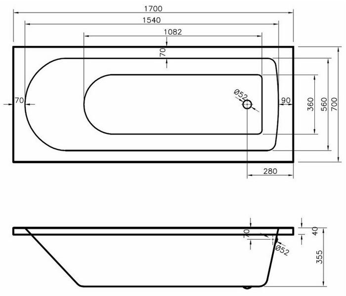 Melbourne 5 Piece Bathroom Suite - 3 Bath Size Options at Victorian ...