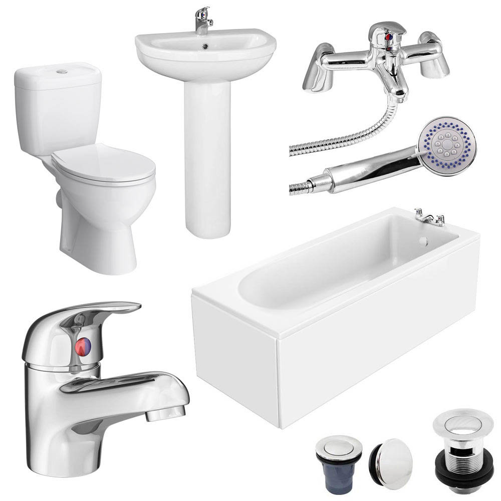 Melbourne 1700 x 700 Complete Bathroom Package Victorian Plumbing UK