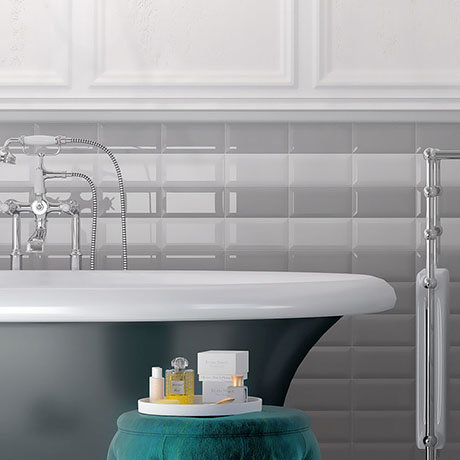 Victoria Metro Wall Tiles Light Grey, Light Grey Tiles Bathroom Ideas