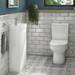 Victoria Metro Wall Tiles - White Marble Effect - 20 x 10cm  In Bathroom Small Image