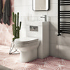 Metro Combined Two-In-One Wash Basin & Toilet (500mm wide x 300mm) profile small image view 1 