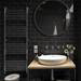 Metro Flat Wall Tiles - Gloss Black - 20 x 10cm  In Bathroom Small Image