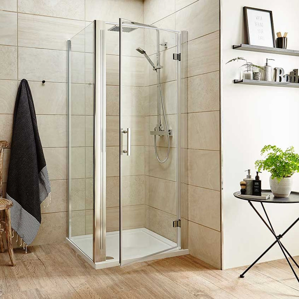 Toreno 8mm Square Hinged Door Shower Enclosure Easy Fit Victorian