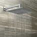 Milan Square Concealed Individual Stop Tap + Thermostatic Control Valve with 300mm Shower Head profile small image view 2 