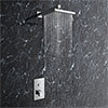 Milan Square Concealed Push-Button Valve + Rainfall Shower Head profile small image view 1 