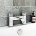 Milan Modern Mono Basin Mixer and Bath Filler - Chrome profile small image view 3 