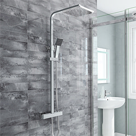 Milan Modern Thermostatic Shower - Chrome