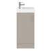 Milan W400 x D222mm Stone Grey Compact Floor Standing Basin Unit profile small image view 3 