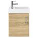 Milan W400 x D222mm Natural Oak Effect Compact Wall Hung Basin Unit profile small image view 3 