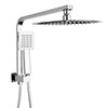 Milan 200 x 200mm Square Shower Kit with Fixed Head, Diverter, + Integrated Handset profile small image view 1 