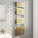 Arezzo Brushed Brass 1600 x 500 Heated Towel Rail profile small image view 4 