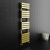 Arezzo Brushed Brass 1600 x 500 Heated Towel Rail profile small image view 1 