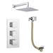 Milan 2 Outlet Shower System (Fixed Shower Head + Overflow Bath Filler) profile small image view 6 