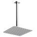Milan Ultra Thin Square Shower Head with Vertical Arm - 200x200mm profile small image view 3 