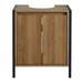 Milan Industrial Matt Black Framed Under Basin Cabinet - Wood Effect profile small image view 3 
