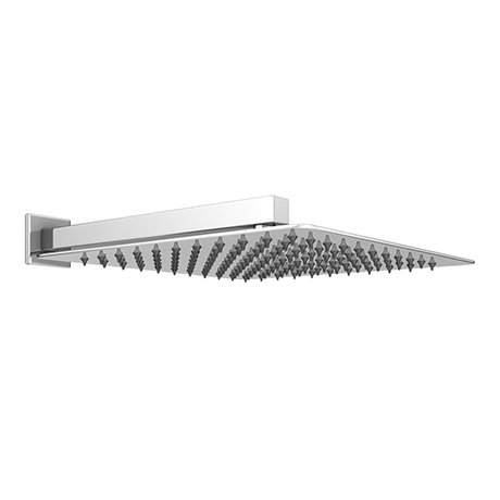Milan 300 x 300mm Ultra Thin Square Shower Head with Shower Arm