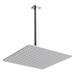 Milan Ultra Thin Square Shower Head with Vertical Arm - 300x300mm profile small image view 3 