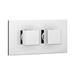Milan Square Thermostatic 3 Way Concealed Shower Valve with Diverter - Chrome profile small image view 3 