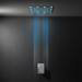 Milan 400mm LED Illuminated Fixed Ceiling Mounted Square Shower Head profile small image view 4 