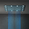Milan 400mm LED Illuminated Fixed Ceiling Mounted Square Shower Head profile small image view 1 