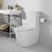 Britton Bathrooms Milan Rimless Close Coupled Toilet + Soft Close Seat profile small image view 4 