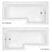 Milan Modern Shower Bath Suite profile small image view 3 