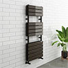 Milan Black Nickel 1200 x 500mm Double Panel Heated Towel Rail profile small image view 1 