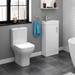 Milan Small Floor Standing Vanity Basin Unit - Gloss White (W400 x D222mm) profile small image view 4 
