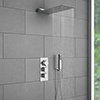 Milan Square Shower Package incl. Flat Fixed Head + Handset profile small image view 1 