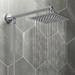Milan Modern Bath Shower Mixer inc. Overhead Rainfall Shower Head profile small image view 2 
