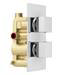 Milan Twin Concealed Thermostatic Valve + 400x400mm Rainfall Shower Head profile small image view 7 