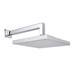 Milan Square Shower Head with Wall Mounted 90 Degree Bend Arm - 200x200mm profile small image view 2 