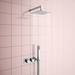 Milan Square Wall Mounted Thermostatic Shower Valve with Handset profile small image view 3 