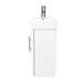 Milan Modern Wall Hung Basin Vanity Unit - Gloss White (W400 x D222mm) profile small image view 6 